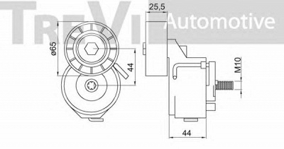 TREVI AUTOMOTIVE ta2258 -  Натяжная планка, поликлиновой ремень